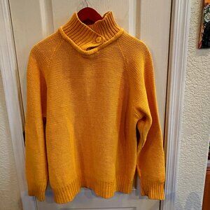 Yarn Works Large Dark Gold, Long, loose-knit sweater,